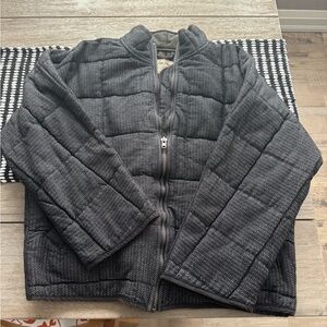 Free People Dolman Quilted Textured Denim Jacket